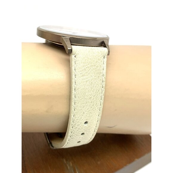 MVMT Women\'s Watch Boulevard Quartz White Gray Marble Dial Leather Band 38mm main image 8